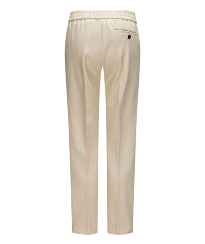 CIRCOLO 1901 PANTALONI CON COULISSE IN PIQUET FD2993 CREMA