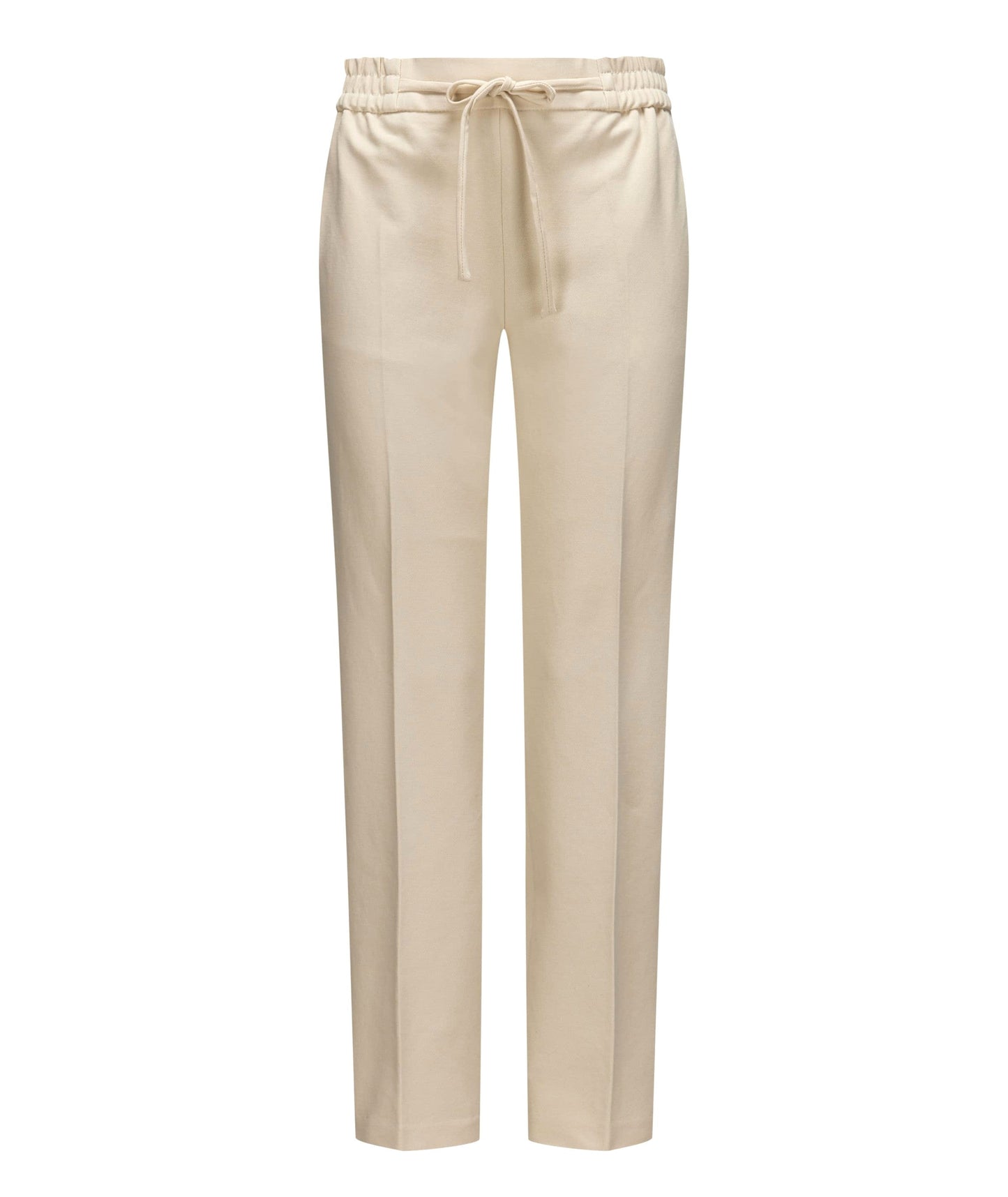 CIRCOLO 1901 PANTALONI CON COULISSE IN PIQUET FD2993 CREMA