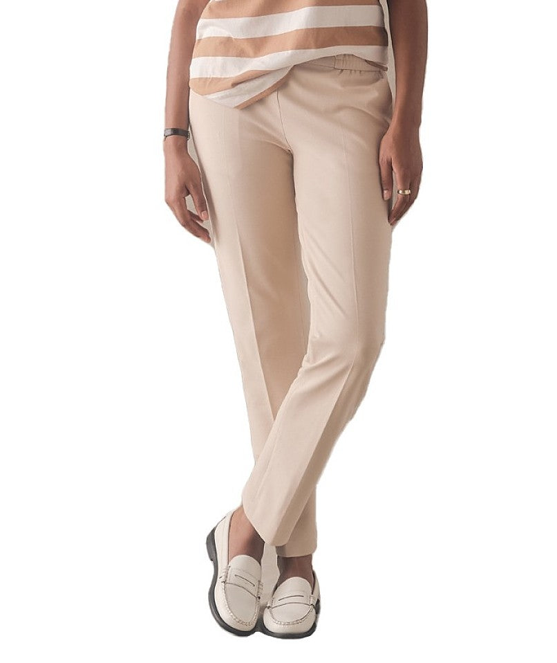 CIRCOLO 1901 PANTALONI CON COULISSE IN PIQUET FD2993 CREMA