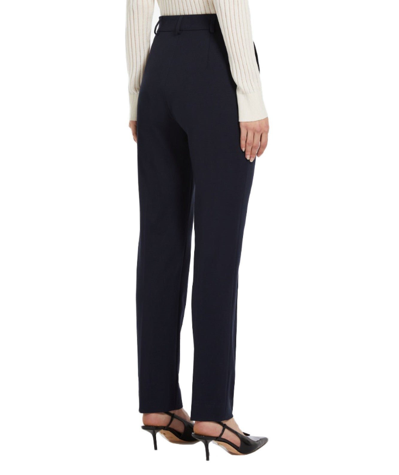 MAX MARA STUDIO PANTALONE PUNTO MILANO ANANAS BLU SCURO