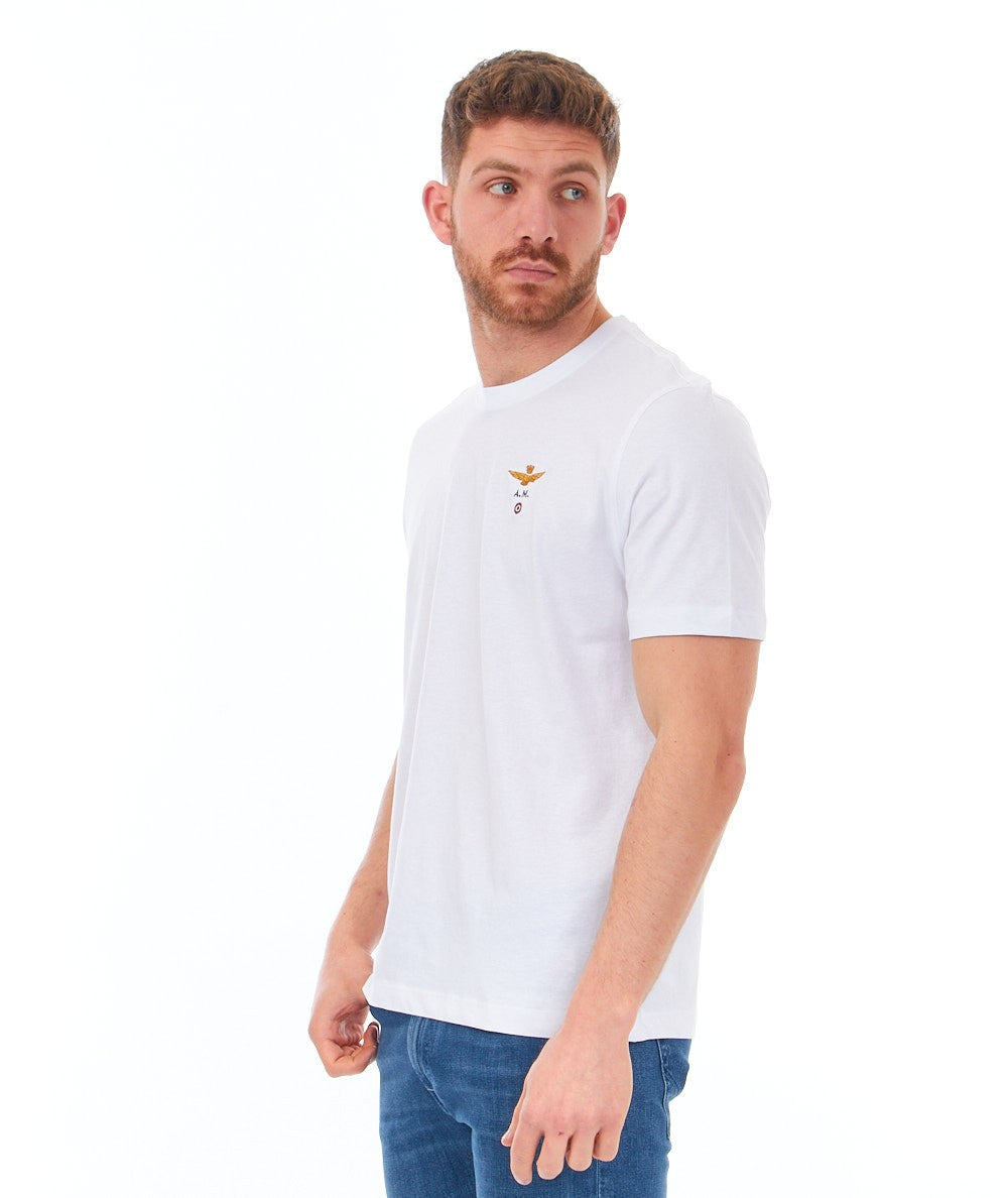 AERONAUTICA MILITARE T-SHIRT BASICA TS1580J372 BIANCO