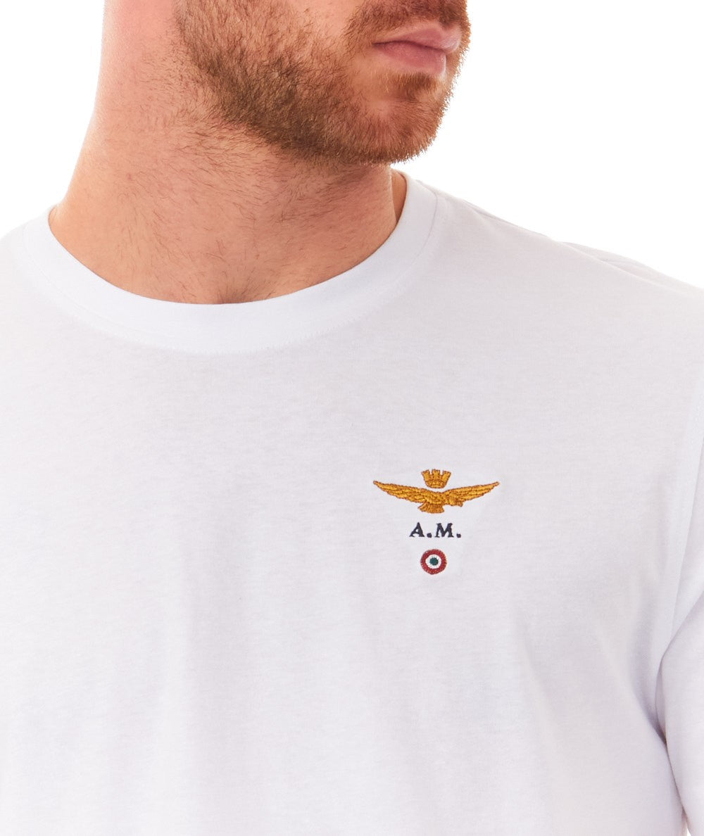 AERONAUTICA MILITARE T-SHIRT BASICA TS1580J372 BIANCO