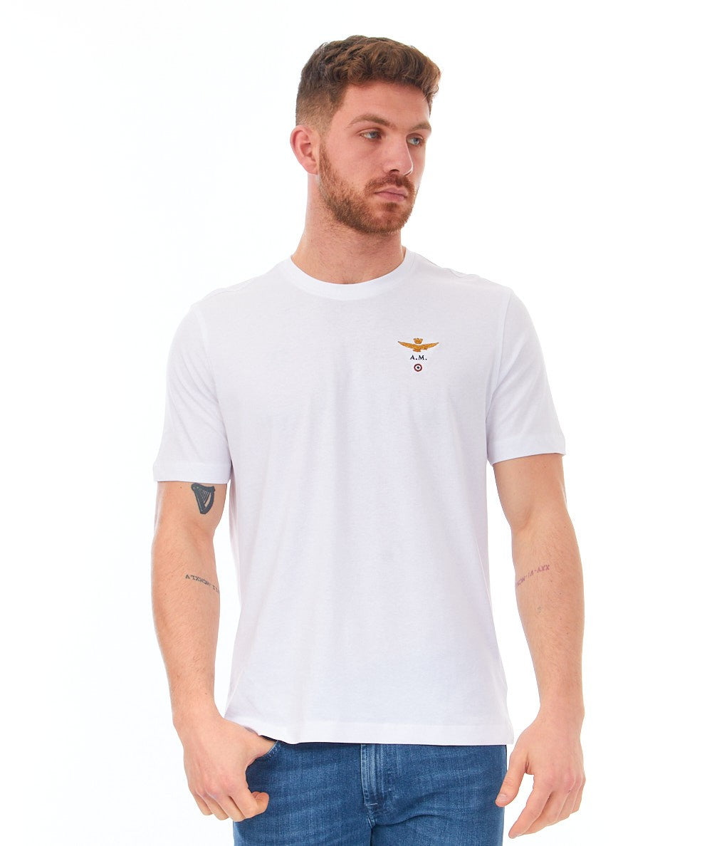 AERONAUTICA MILITARE T-SHIRT BASICA TS1580J372 BIANCO