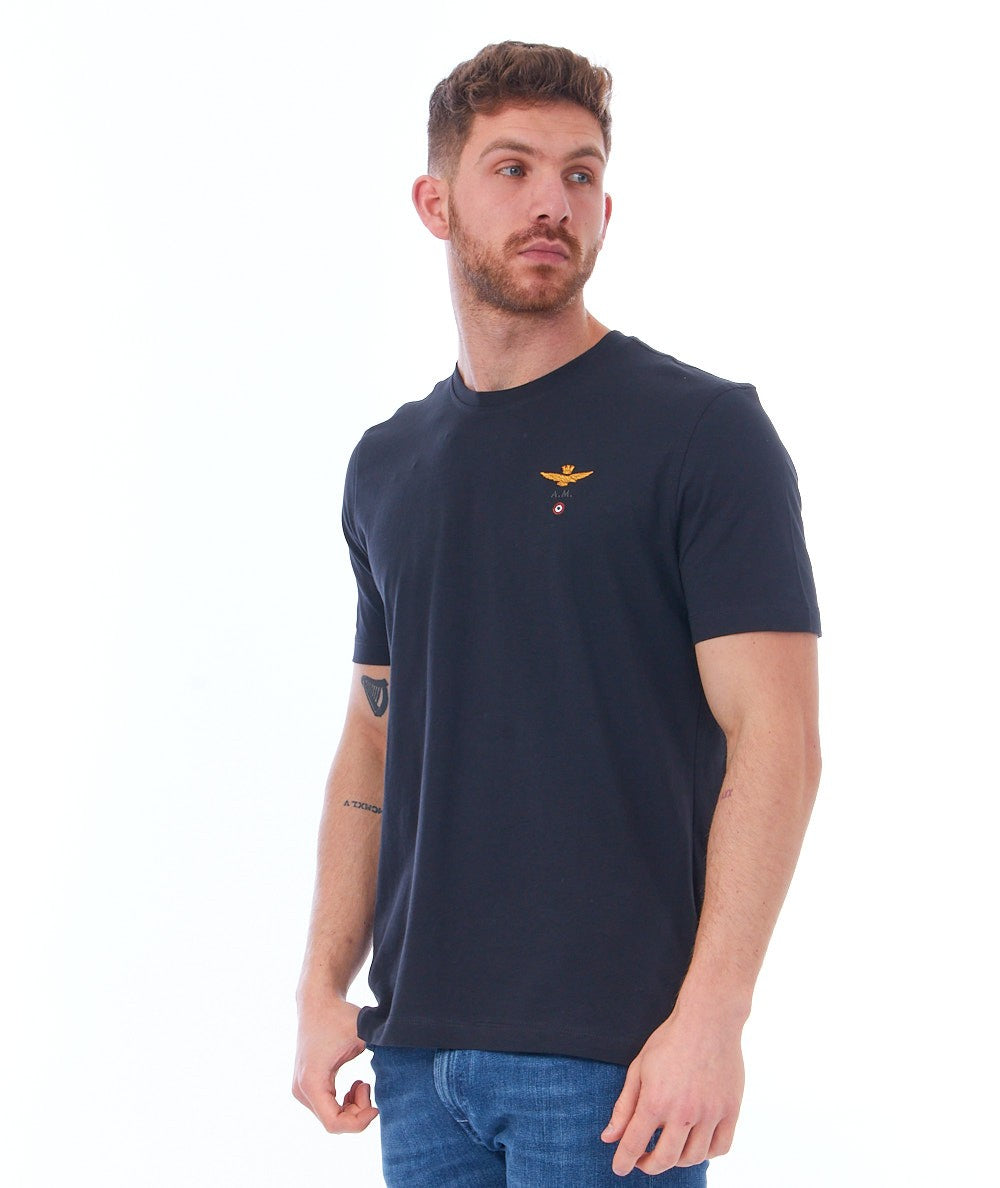 AERONAUTICA MILITARE T-SHIRT BASICA TS1580J372 BLU NAVY