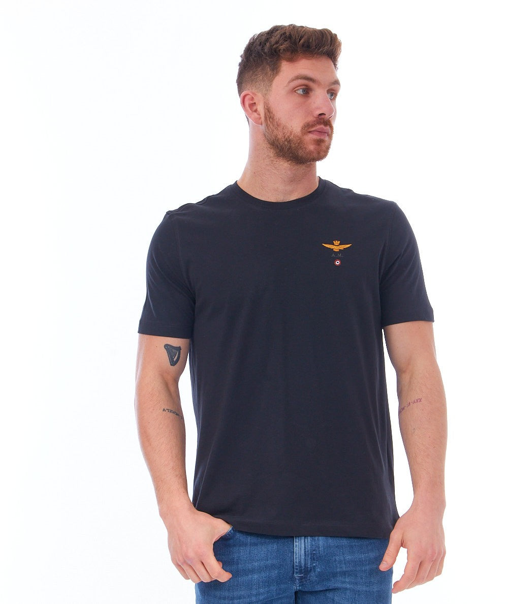 AERONAUTICA MILITARE T-SHIRT BASICA TS1580J372 BLU NAVY