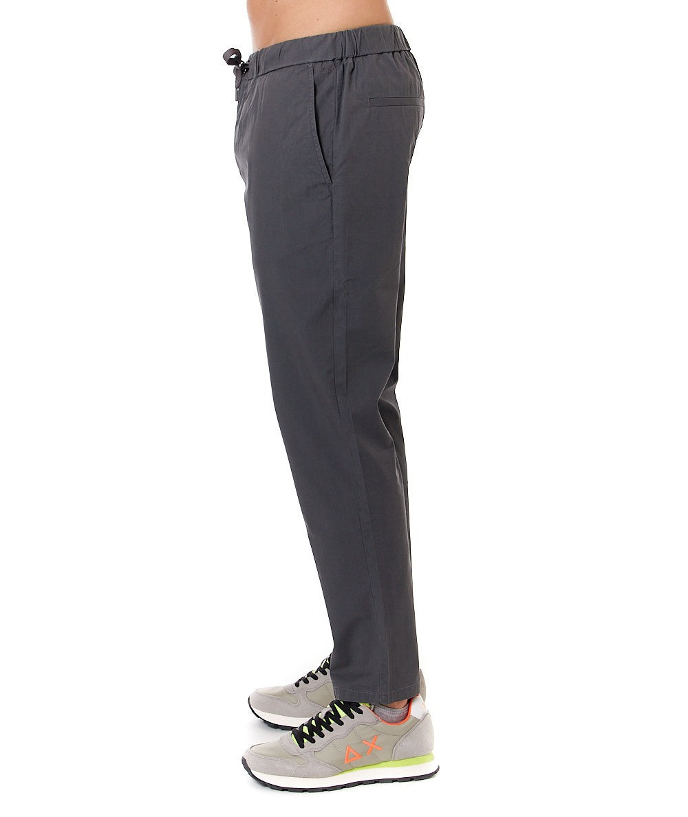 SUN68 PANTALONE TENCEL CON COULISSE P34106 ANTRACITE