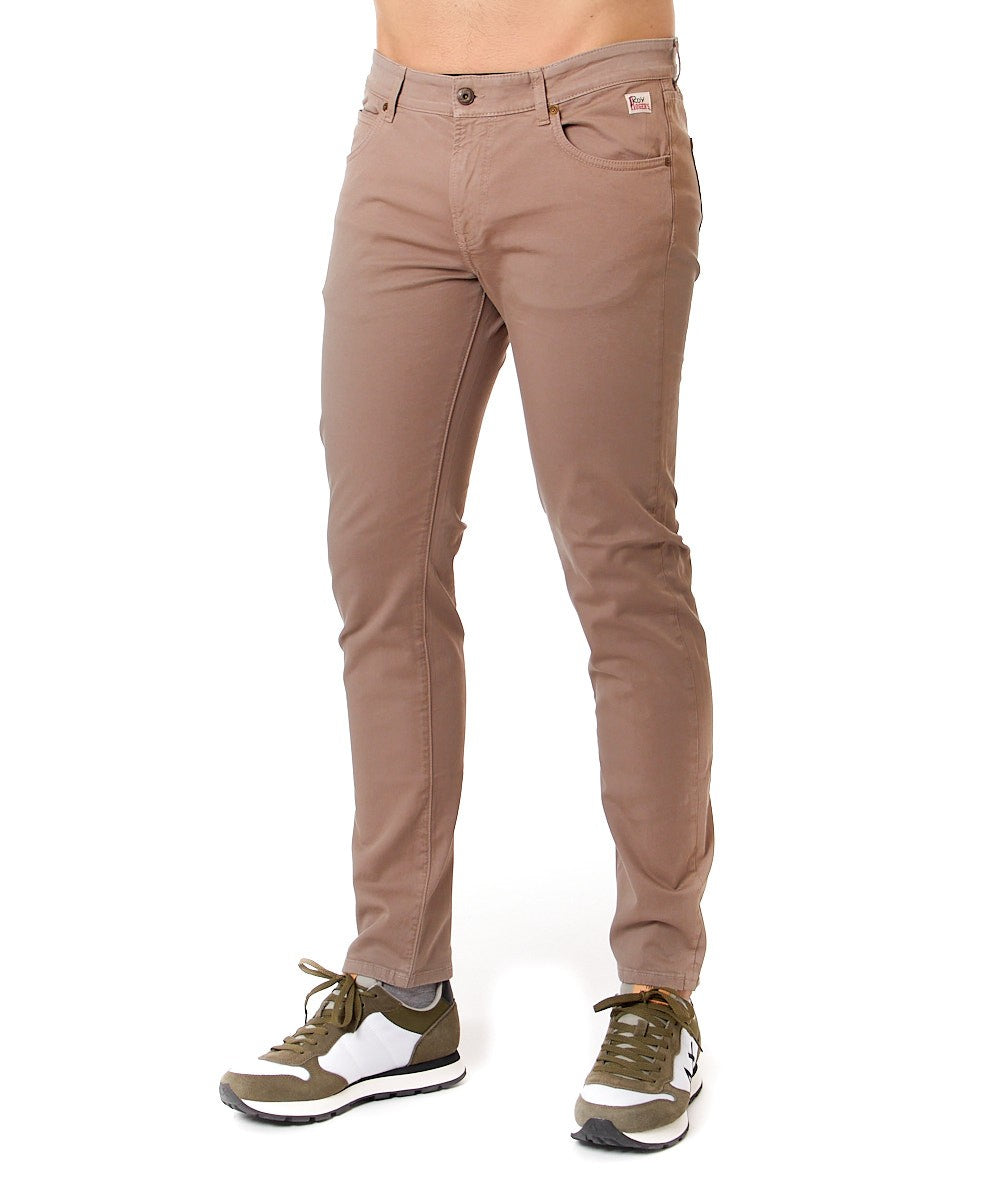 ROY ROGER'S PANTALONE IN GABARDINA 517 PLAIN RRU089C9250112 BEIGE