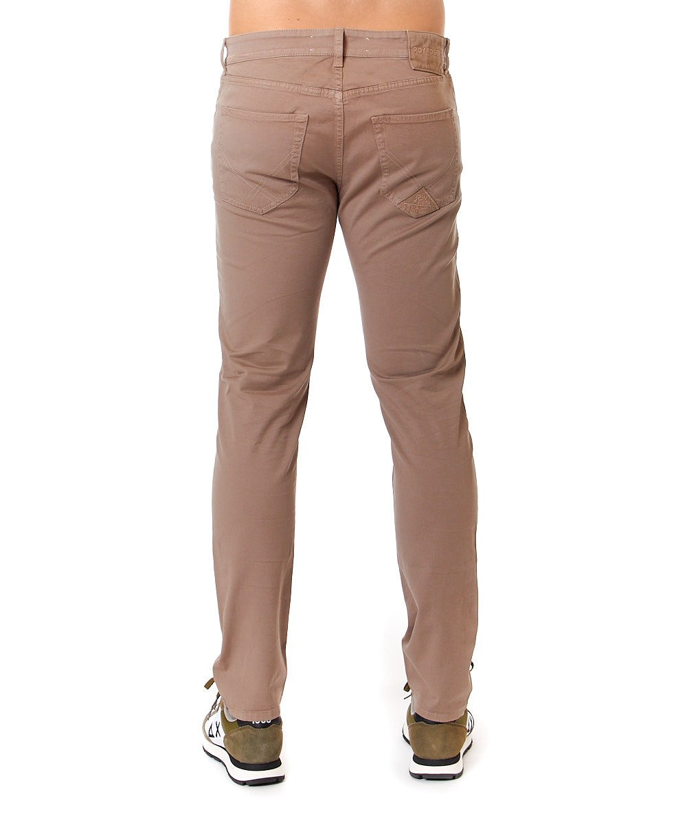 ROY ROGER'S PANTALONE IN GABARDINA 517 PLAIN RRU089C9250112 BEIGE