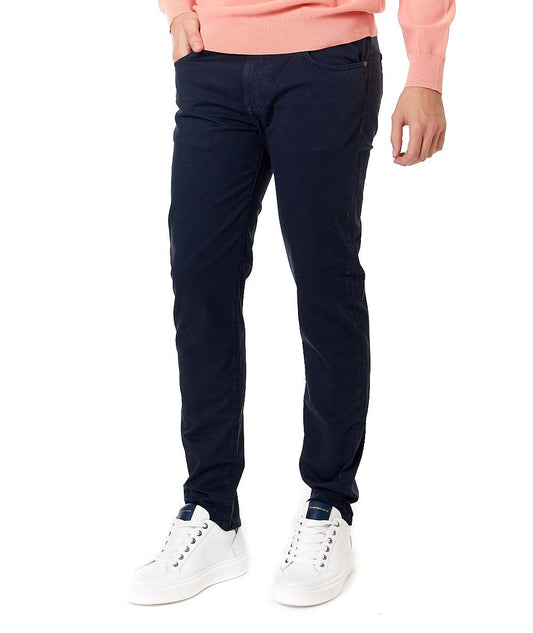 ROY ROGER'S PANTALONE IN GABARDINA 517 PLAIN RRU089C9250112 BLU NAVY