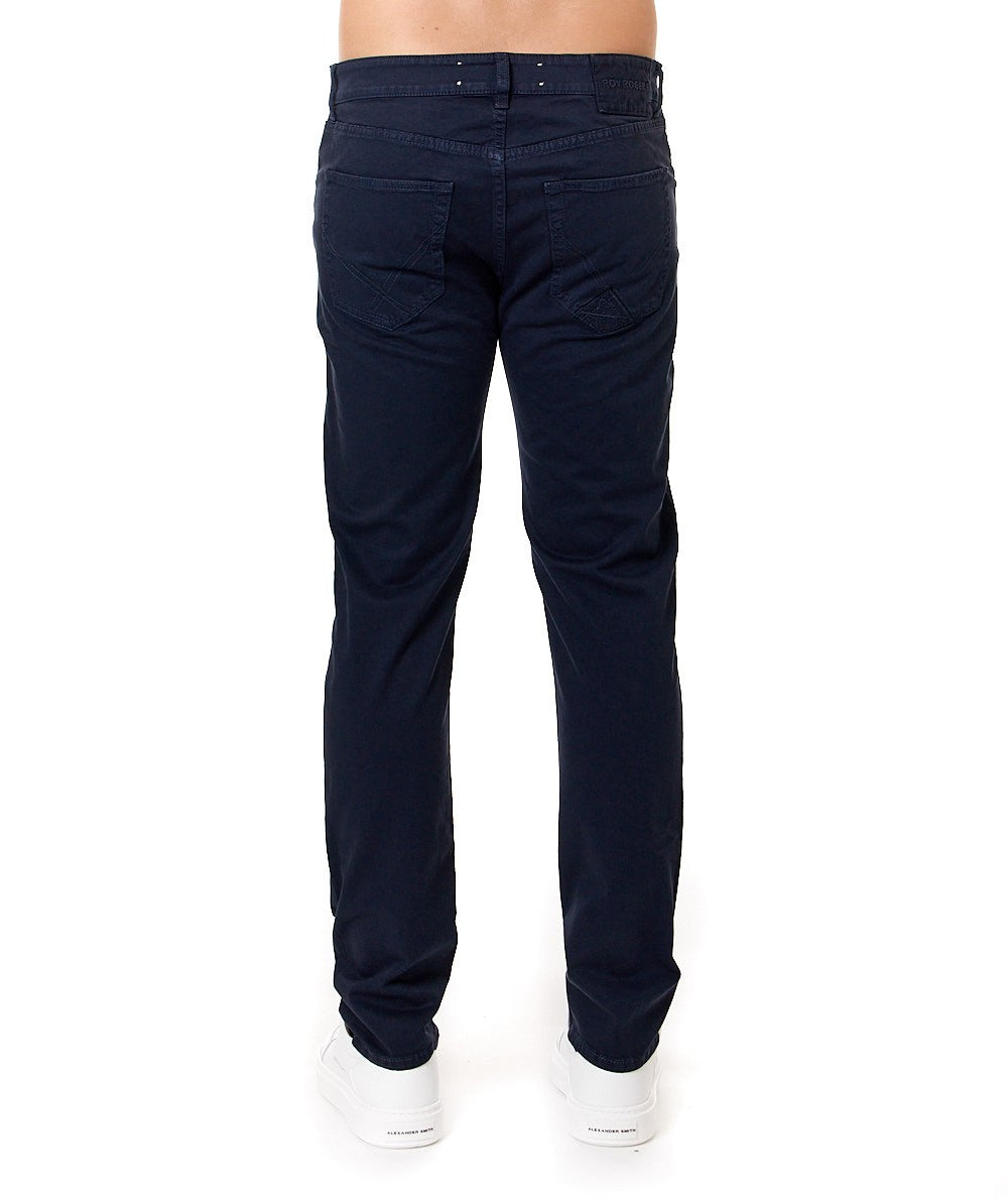 ROY ROGER'S PANTALONE IN GABARDINA 517 PLAIN RRU089C9250112 BLU NAVY