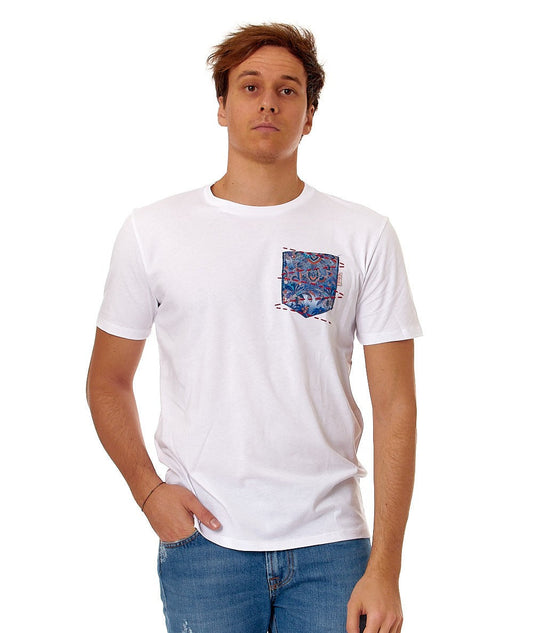 BOB T-SHIRT IN COTONE CON TASCHINO POCKET BIANCO