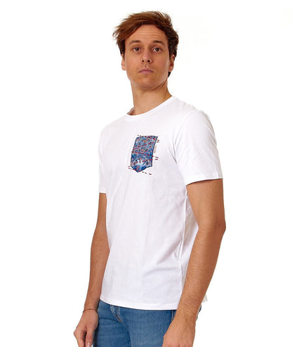 BOB T-SHIRT IN COTONE CON TASCHINO POCKET BIANCO