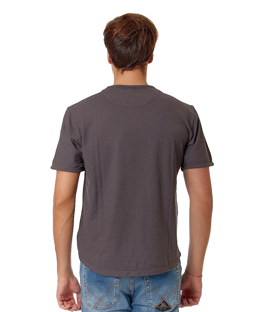 SUN68 T-SHIRT GIROCOLLO STONDATA T34118 ANTRACITE