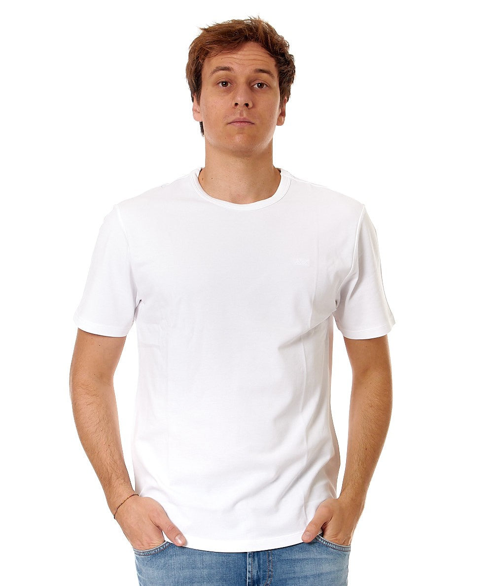 SUN68 T-SHIRT IN COTONE OPERATO T34127 BIANCO