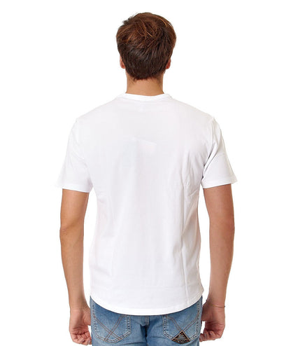 SUN68 T-SHIRT IN COTONE OPERATO T34127 BIANCO