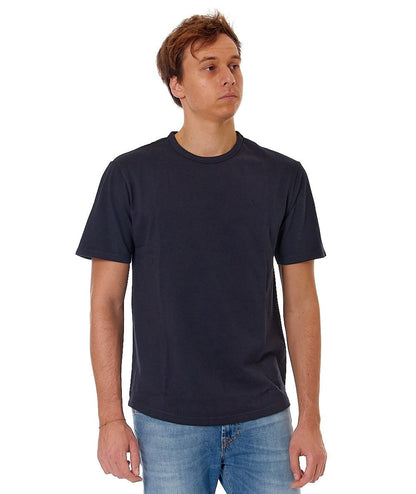 SUN68 T-SHIRT IN COTONE OPERATO T34127 BLU NAVY