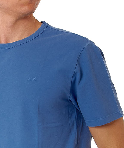 SUN68 T-SHIRT IN COTONE OPERATO T34127 AVIO