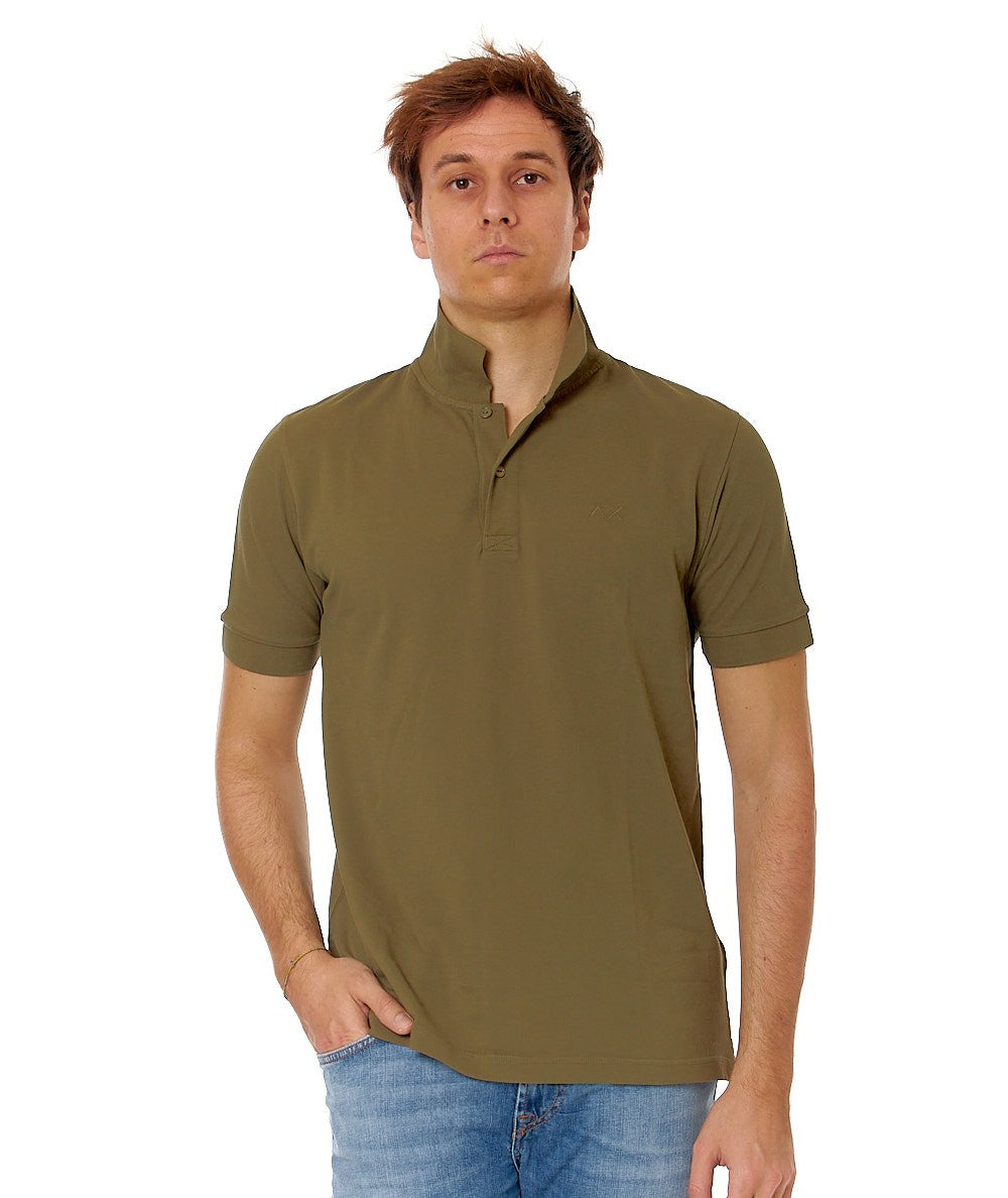 SUN68 POLO TINTO FREDDO A33103 VERDE MILITARE