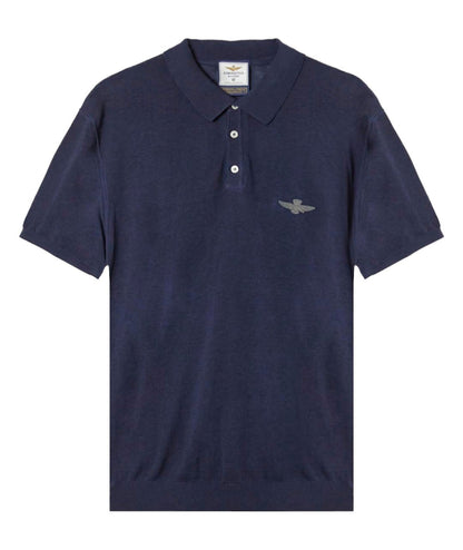 AERONAUTICA MILITARE POLO IN MAGLIA DI COTONE MA1495L496 BLU SCURO