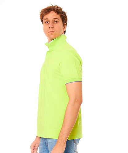 SUN68 POLO CON PROFILO SOTTILE SUL COLLETTO A34113 LIME