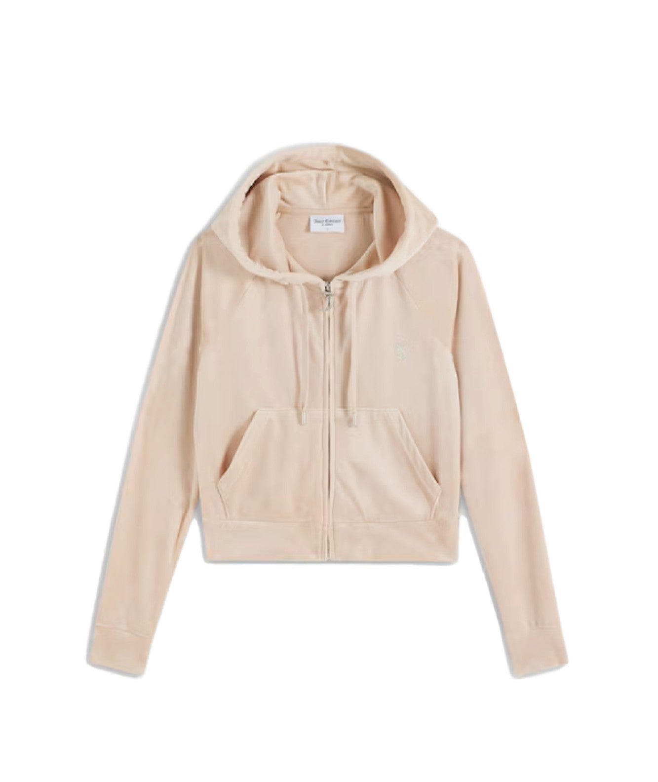 JUICY COUTURE FELPA CORTA IN VELLUTO MADDISON VIJH70194WPFJJ1 BEIGE