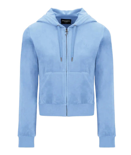 JUICY COUTURE FELPA IN VELLUTO ROBERTSON VEJB70001WPFJ09 AZZURRO POLVERE