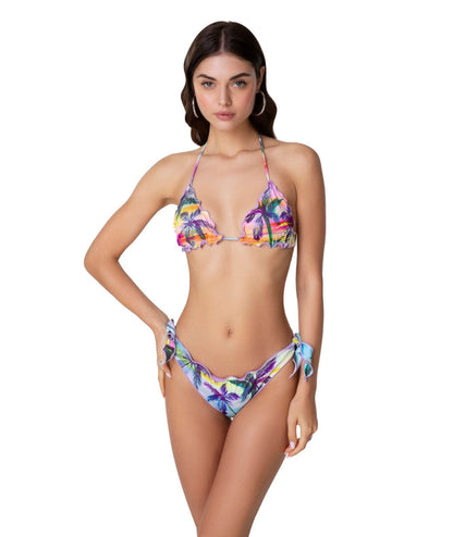 F**K BIKINI TRIANGOLO E SLIP CON ARRICCIATURE FK24-1340X03 MULTICOLORE