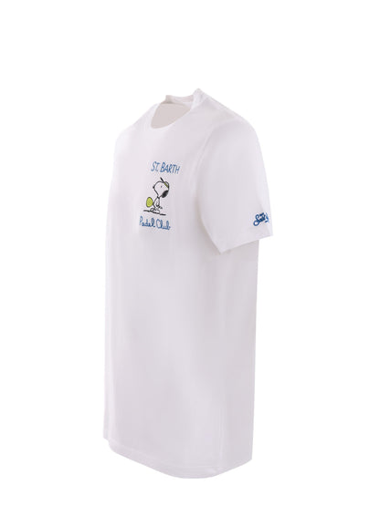 MC2 SAINT BARTH T-SHIRT MAN - SNOOPY PADEL CLUB 01N ENB TSHM001 BIANCO