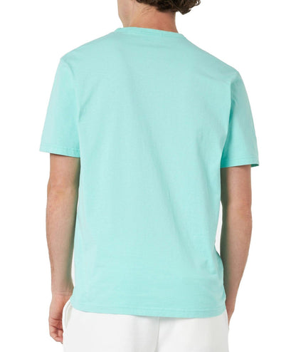 MC2 SAINT BARTH T-SHIRT CON LOGO RICAMATO DOVER DOV0001 VERDE ACQUA