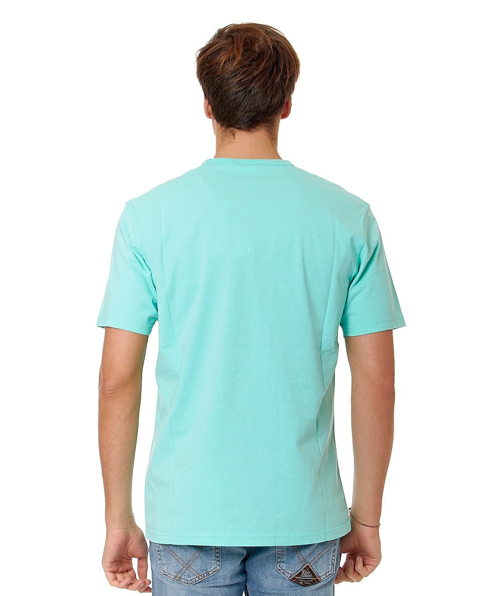 MC2 SAINT BARTH T-SHIRT CON LOGO RICAMATO DOVER DOV0001 VERDE ACQUA