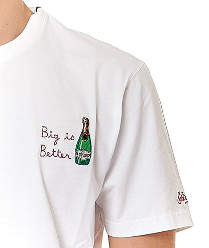 MC2 SAINT BARTH T-SHIRT BIG BOTTLE PORTOFINO POT0001 BIANCO