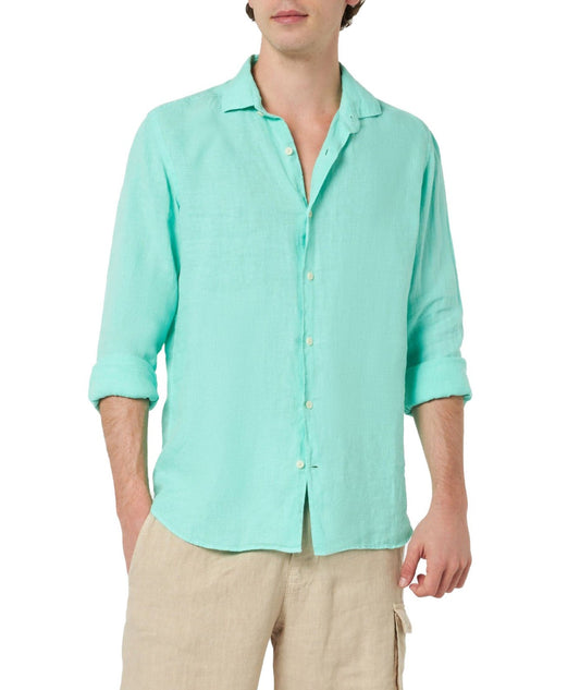 MC2 SAINT BARTH CAMICIA IN LINO PAMPLONA PAMP001 VERDE ACQUA