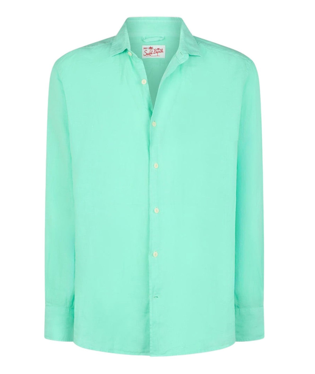 MC2 SAINT BARTH CAMICIA IN LINO PAMPLONA PAMP001 VERDE ACQUA