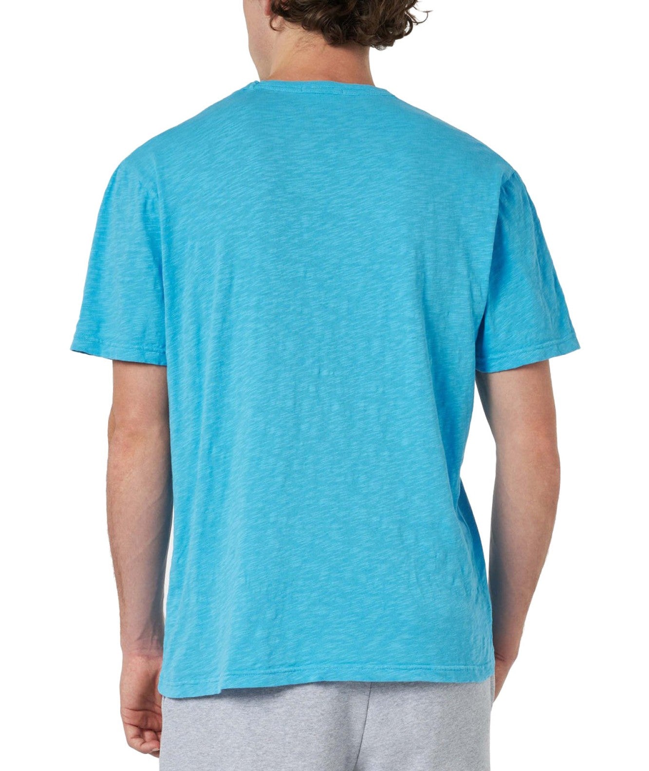 MC2 SAINT BARTH T-SHIRT IN COTONE FIAMMATO PRESIDENT PRE0001 AZZURRO