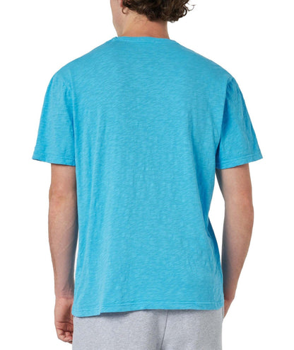 MC2 SAINT BARTH T-SHIRT IN COTONE FIAMMATO PRESIDENT PRE0001 AZZURRO