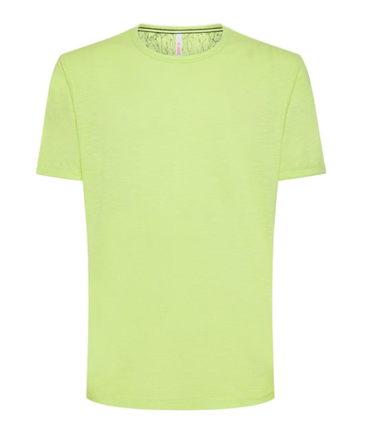 SUN68 T-SHIRT GIROCOLLO STONDATA T34118 LIME