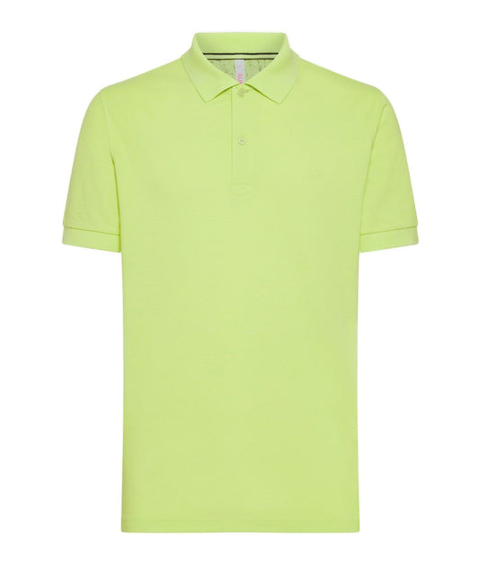 SUN68 POLO COLD DYE DETAILS EL. A34104 LIME