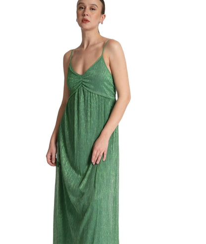 KAOS ABITO LUNGO IN LUREX QPJGX010 VERDE