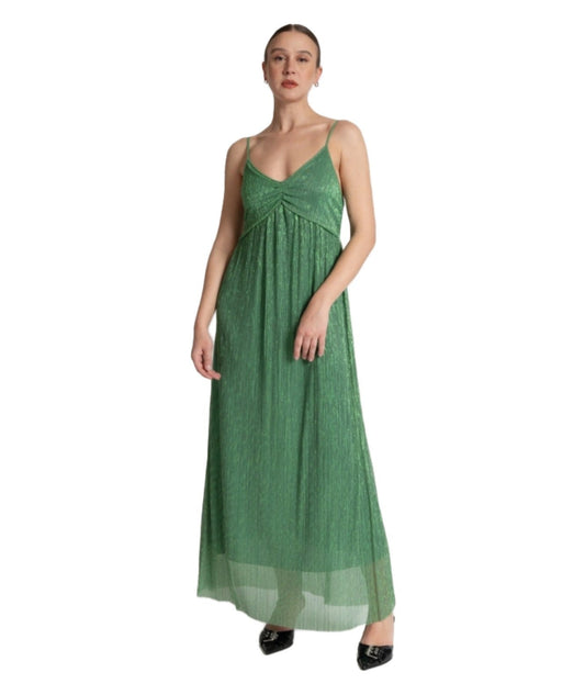 KAOS ABITO LUNGO IN LUREX QPJGX010 VERDE