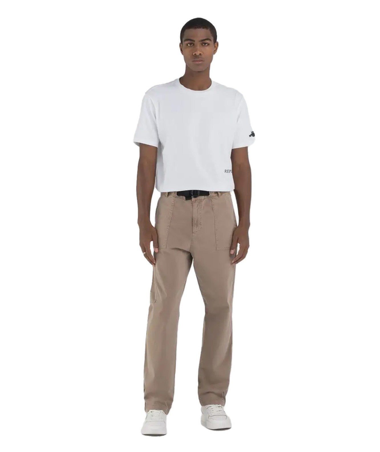 REPLAY PANTALONE CARPENTER IN TWILL DI COTONE M9980.00084907G BEIGE