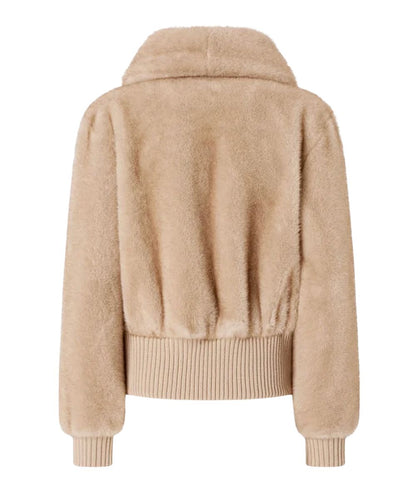 Pinko Bomber in Eco Pelliccia BAGELS Beige