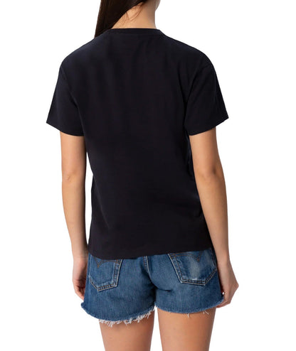 MC2 SAINT BARTH T-SHIRT SCRITTA RICAMATA EMILIE EMI0001 NERO