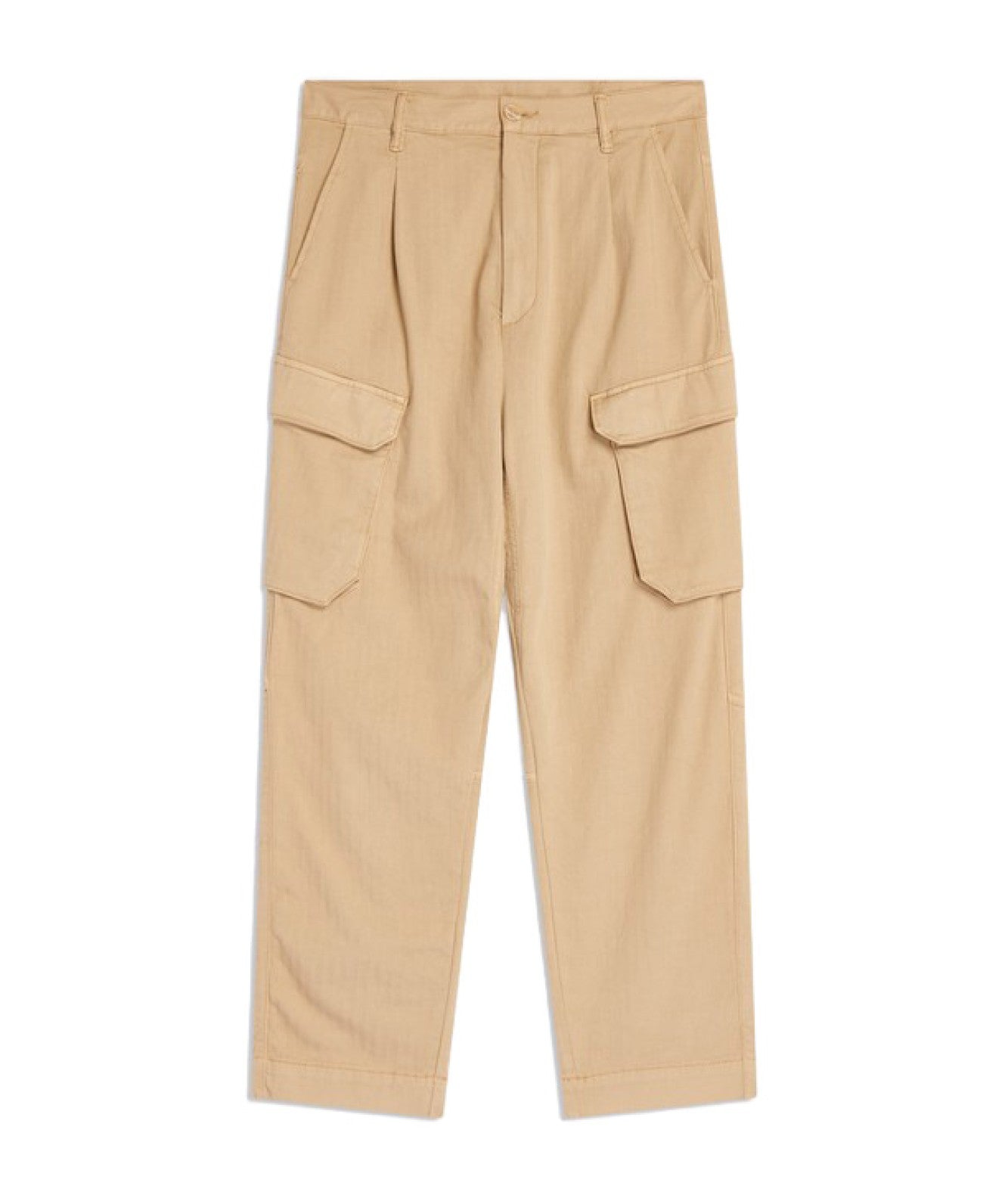 SEMICOUTURE PANTALONE IN GABARDINA CON TASCONI BIANCA Y4SO33 NOCCIOLA