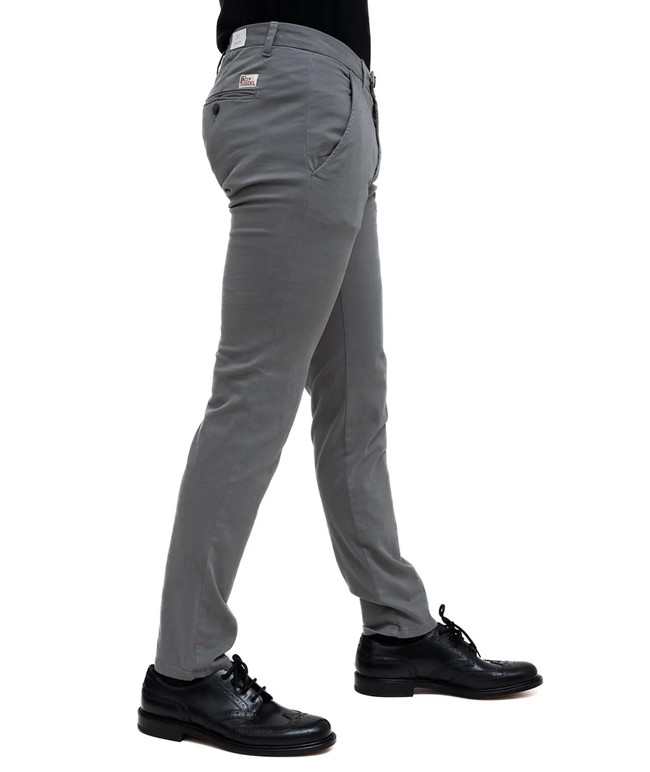 ROY ROGER'S PANTALONE NEW ROLF IN GABARDINA WINTER RRU013C8700112 GRIGIO