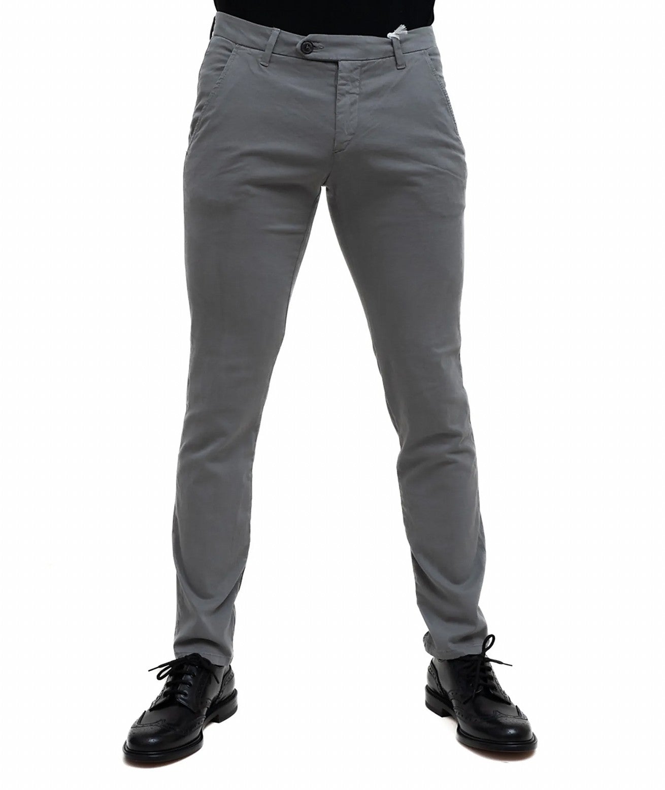 ROY ROGER'S PANTALONE NEW ROLF IN GABARDINA WINTER RRU013C8700112 GRIGIO