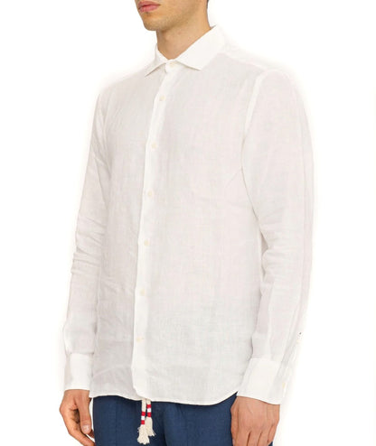 MC2 SAINT BARTH CAMICIA IN LINO PAMPLONA PAMP001 BIANCO