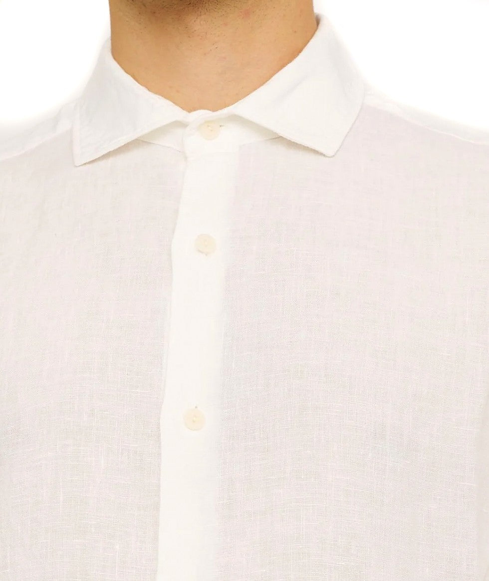 MC2 SAINT BARTH CAMICIA IN LINO PAMPLONA PAMP001 BIANCO