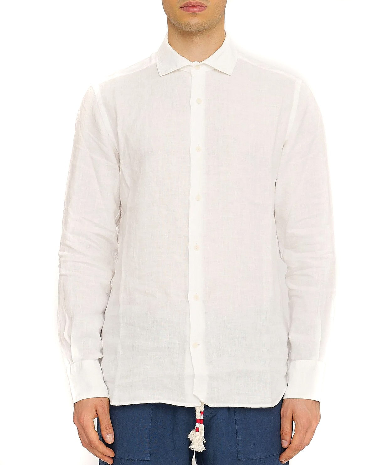 MC2 SAINT BARTH CAMICIA IN LINO PAMPLONA PAMP001 BIANCO