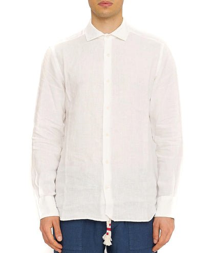 MC2 SAINT BARTH CAMICIA IN LINO PAMPLONA PAMP001 BIANCO