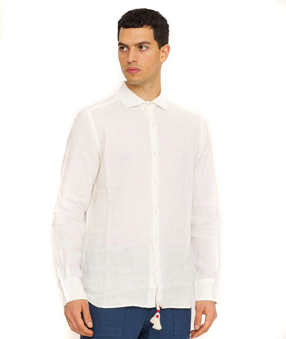 MC2 SAINT BARTH CAMICIA IN LINO PAMPLONA PAMP001 BIANCO